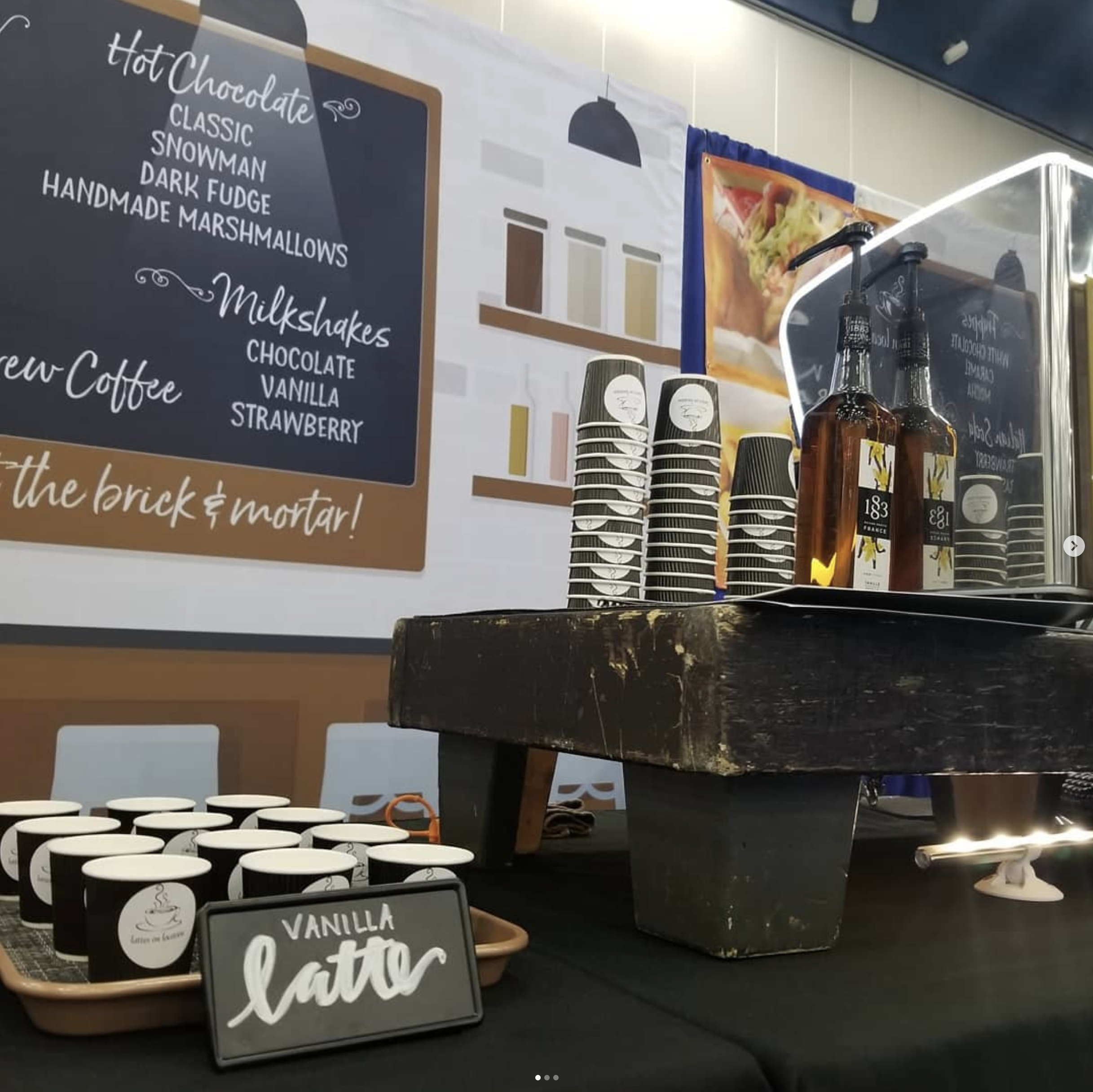 Print Design | Lattes On Location Tradeshow "Coffeeshop" Banner